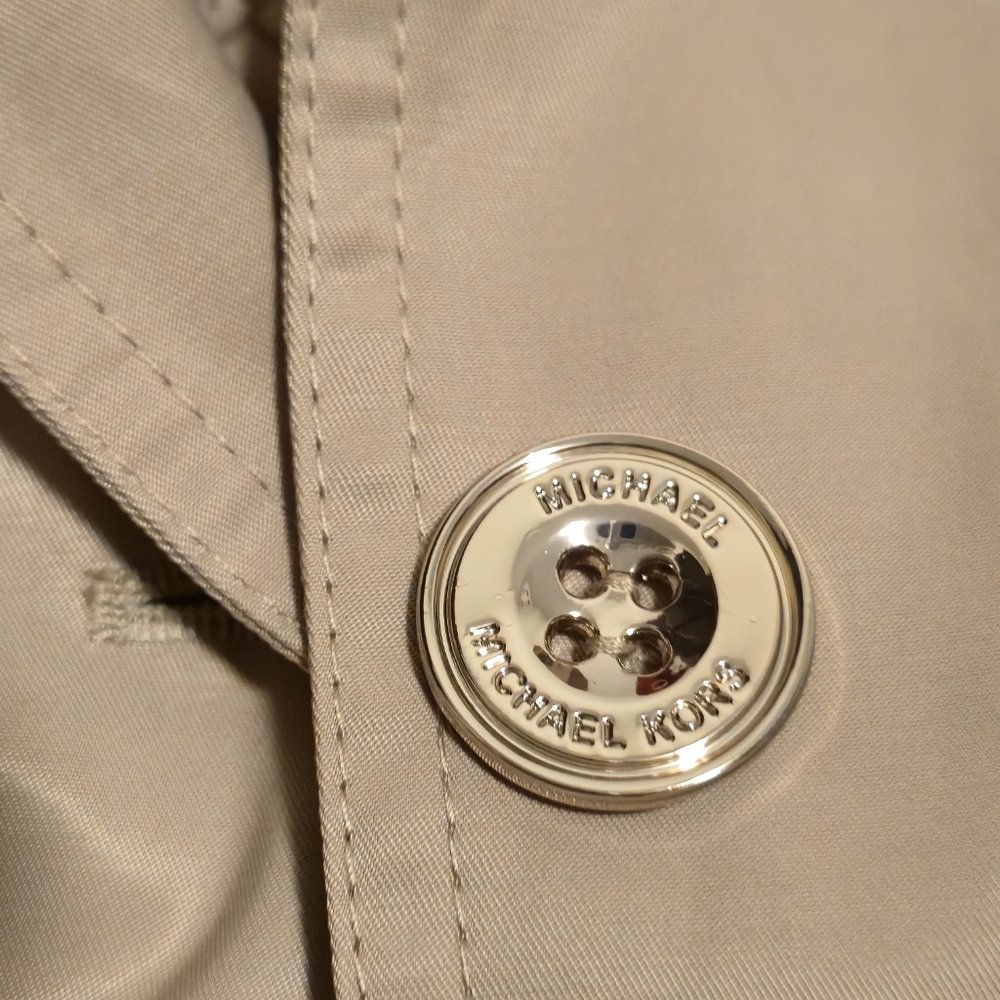 New Michael Kors Tan Hooded Trench Coat - Picture 6 of 9